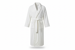 velour white bathrobe