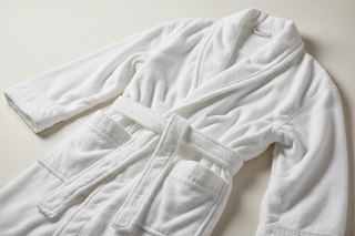 white bathrobe